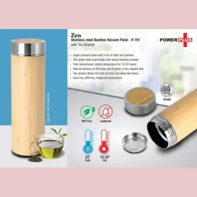 Stainless Steel Bamboo Vacuum Flask