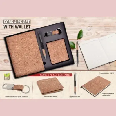 Personalized Employee Gifts: Cork Set With Wallet