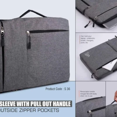 Laptop Sleeve With Pull Out Handle