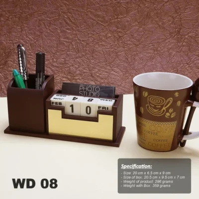 Cube Calendar Desk & Pen Stand