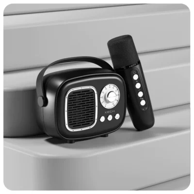 RETRO JAM - Karaoke Speaker with Mic KaraokeBluetoothSpeakerwithMic_PartySpeakerwithMicrophone_MiniRetroSpeaker_RetroJam_BestKaraokeMicSystem