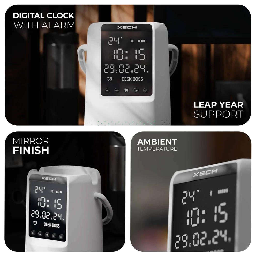 Deskboss Bluetooth Speaker Clock Pen Stand