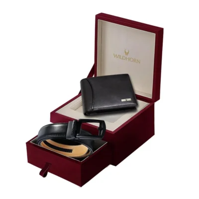 WildHorn Leather Wallet Combo Gift Set