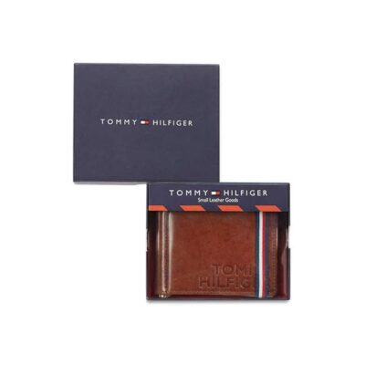 Tommy Hilfiger Molde Men Leather Money Clip - Brown