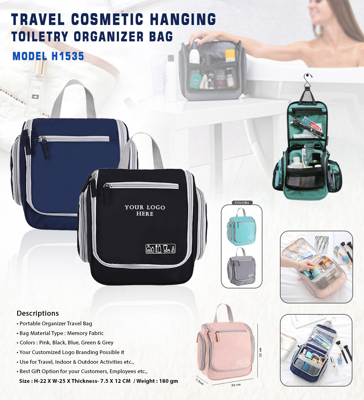 H1535jpg Hanging Toiletry Cosmetic Bag