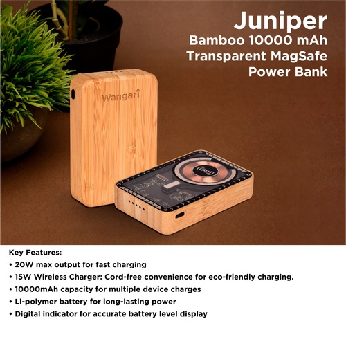 Bamboo 10000 mAh Transparent MagSafe Power Bank