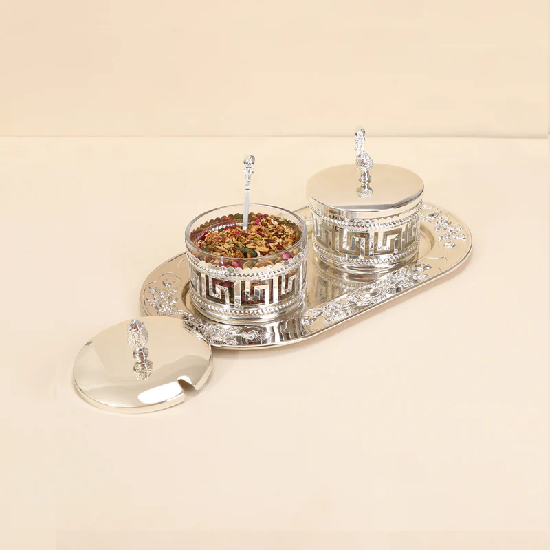 Dry fruits jars with tray