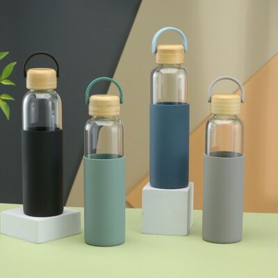 Borosilicate Glass Bottle with Silicon Cover