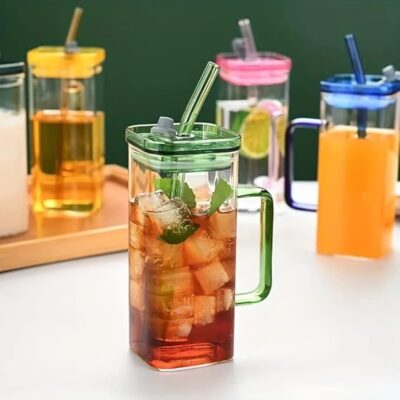 square glass mug